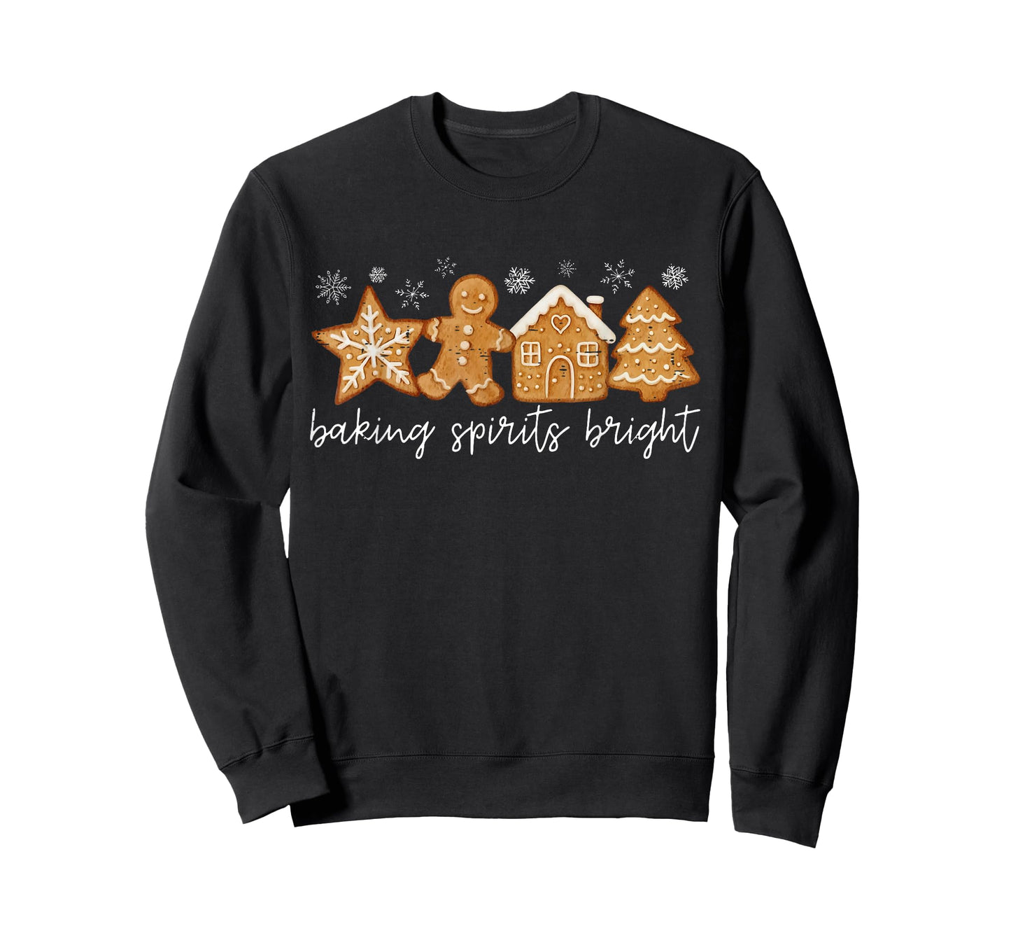 Baking Spirits Bright Gingerbread Cookie Christmas Holiday T-Shirt