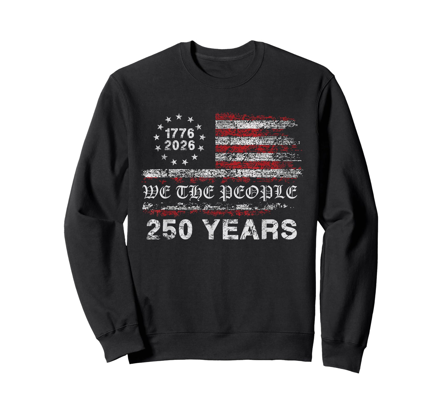 250 Years 1776-2026 250th Birthday Flag T-Shirt