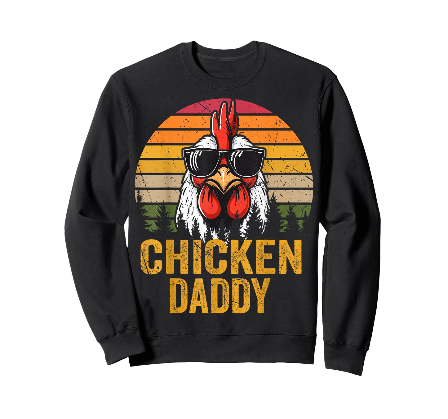 Chicken Daddy Vintage Rooster For Dad Farmer Fathers Day Men T-Shirt
