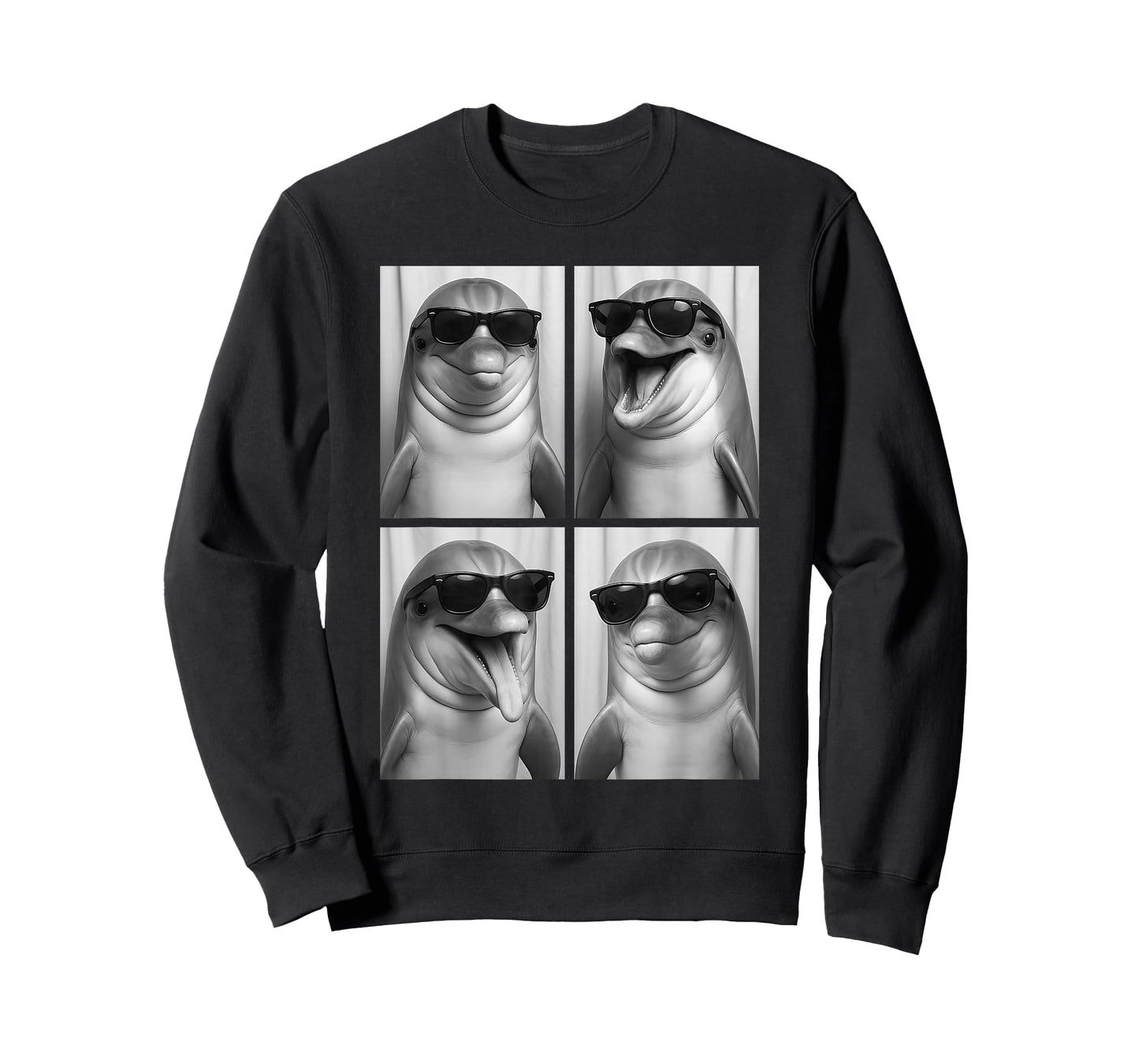 Cool Dolphins Sunglasses Ocean Animal Selfie Booth T-Shirt