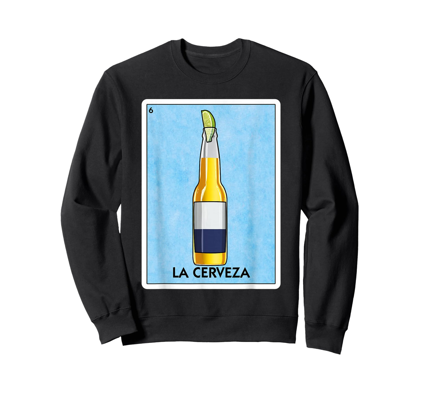 La Cerveza Mexican Beer with Lime Mexican Card Game T-Shirt Small