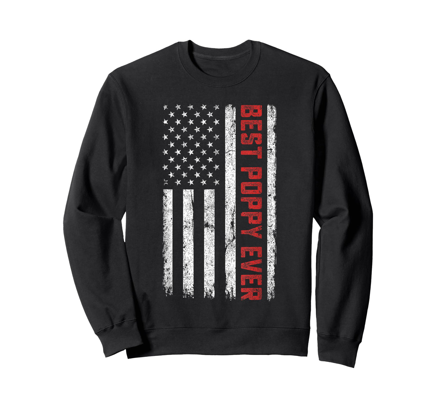 USA American Flag Best Poppy Ever Retro Fathers Day T-Shirt