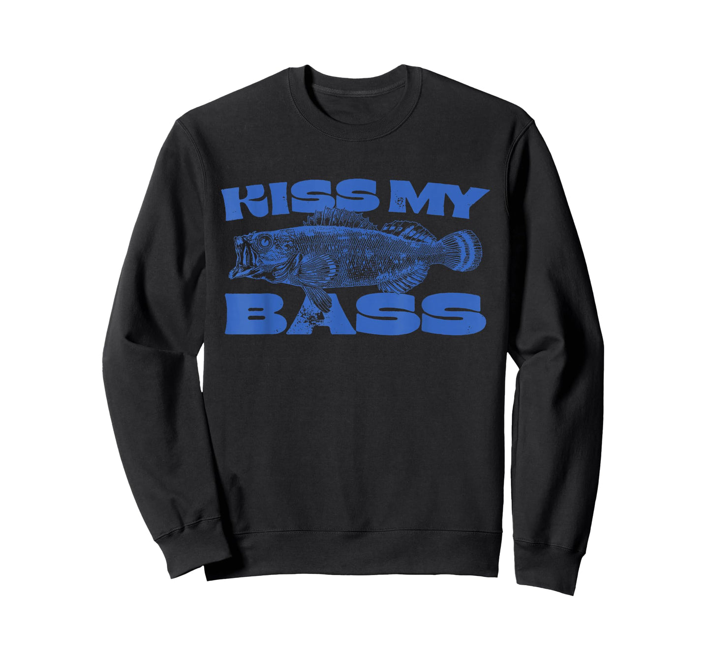 Funny Kiss My-Bass Fishing Lover Bass Fisher Womens Mens T-Shirt
