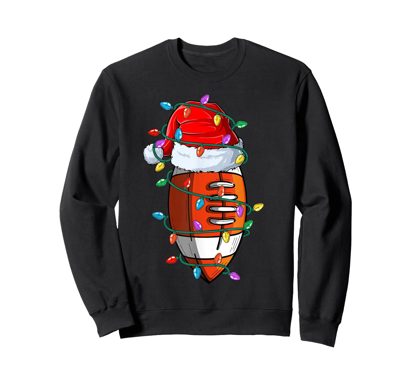 Christmas Football Xmas Santa Sports Hat Ball Kids Boys Men T-Shirt