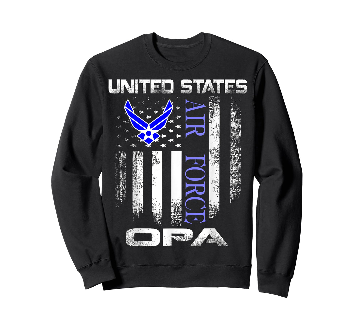 Vintage United States Air Force Opa With American Flag T-Shirt