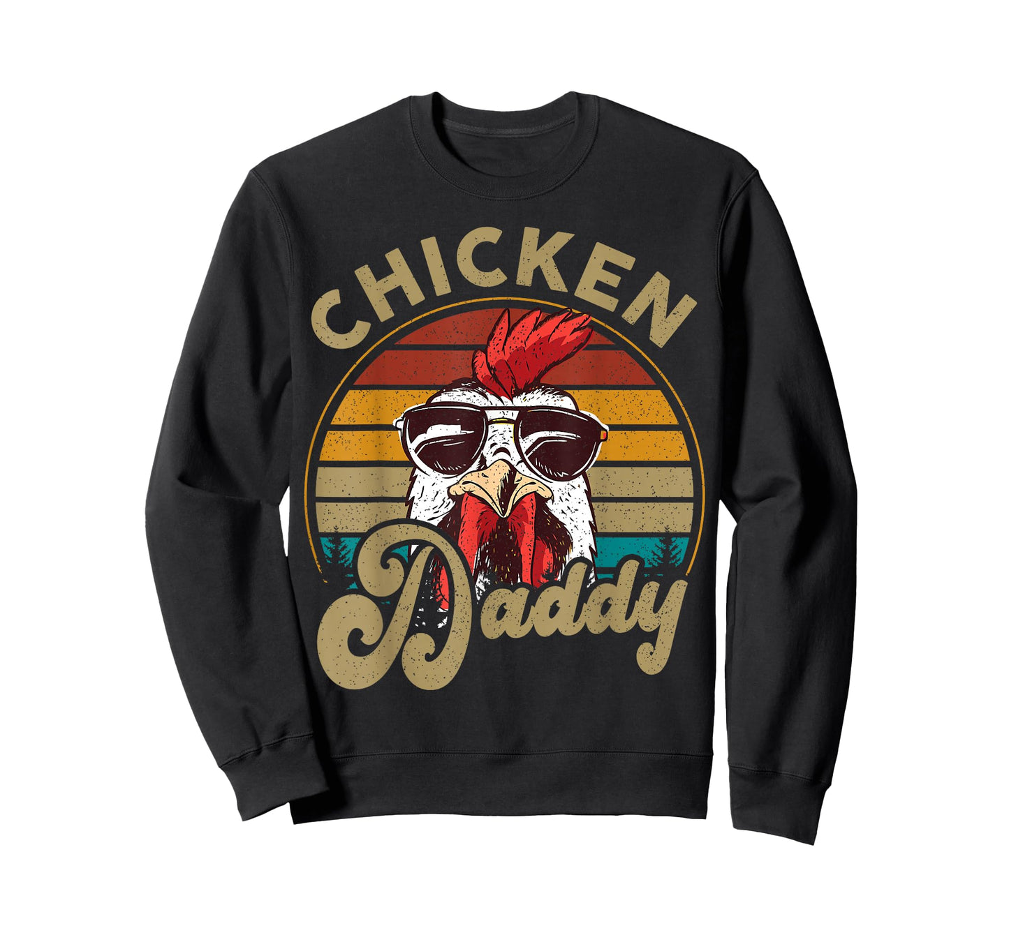 Chicken-Shirt Rooster Daddy Vintage Farmer Funny Dad Father T-Shirt