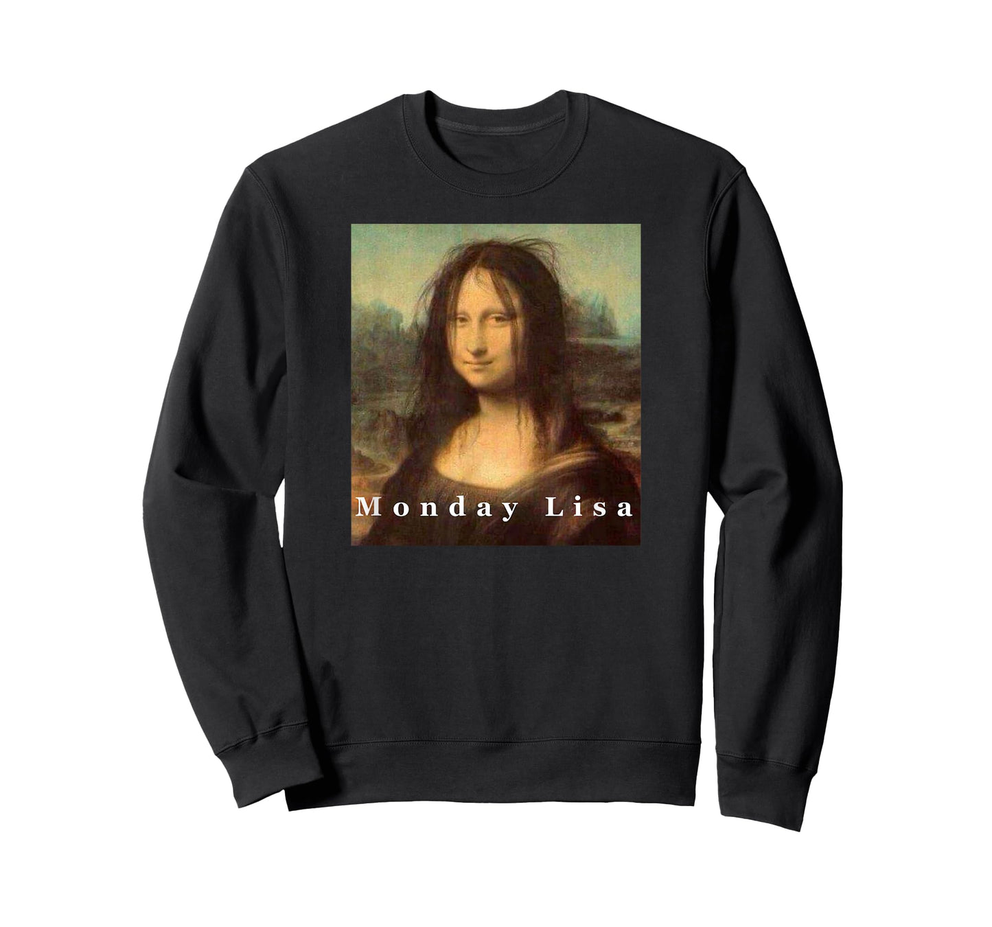 La Gioconda Mona Lisa Funny Monday Art T-Shirt Small