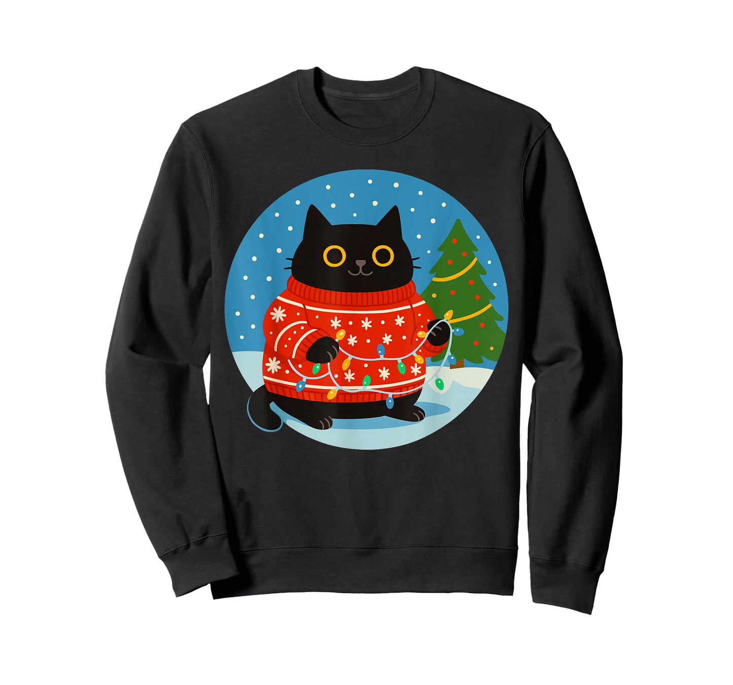 Meow Christmas Men Women Kids Cat Christmas T-Shirt