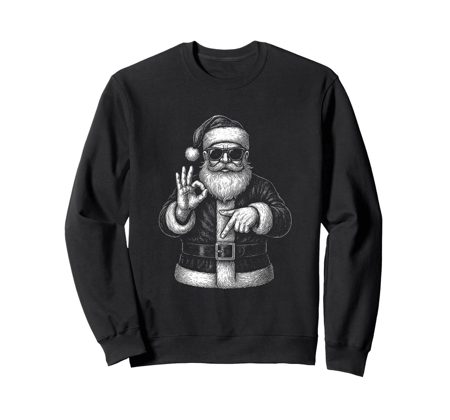 Funny Santa 6 7 Meme Design | Christmas Math Humor T-Shirt