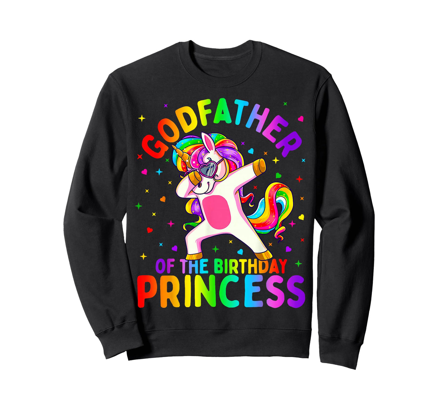 Godfather of the Birthday Princess Girl Dabbing Unicorn T-Shirt