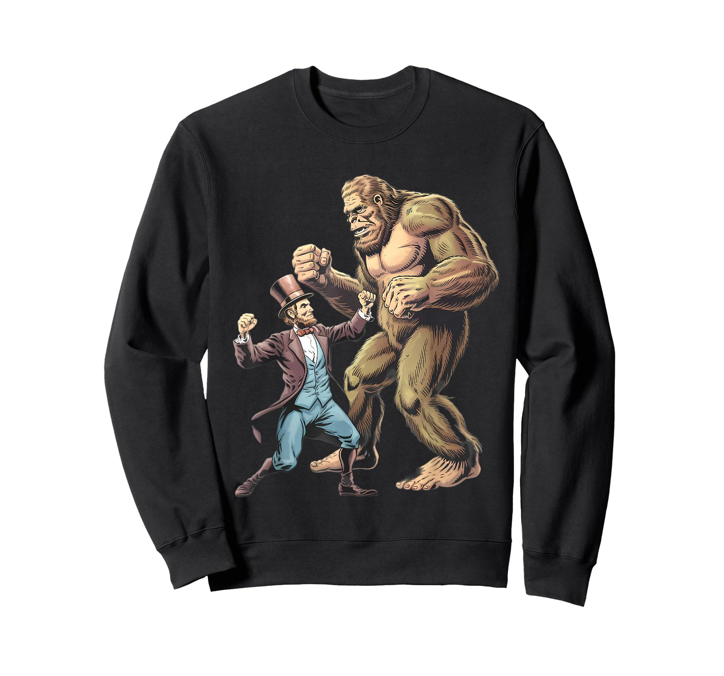 Abraham Lincoln Fighting Bigfoot T-Shirt