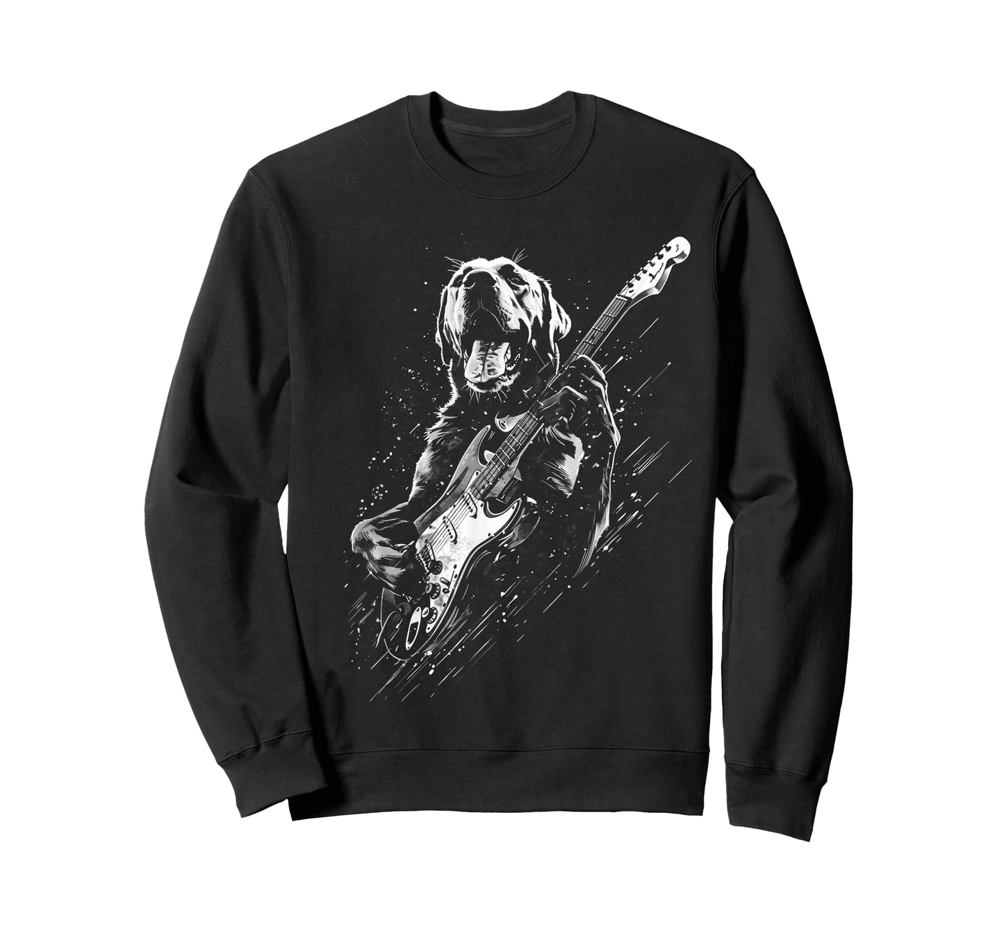 Labrador Retriever Dog Playing Electric Guitar Rock Dog Dad T-Shirt for Men Women Kids