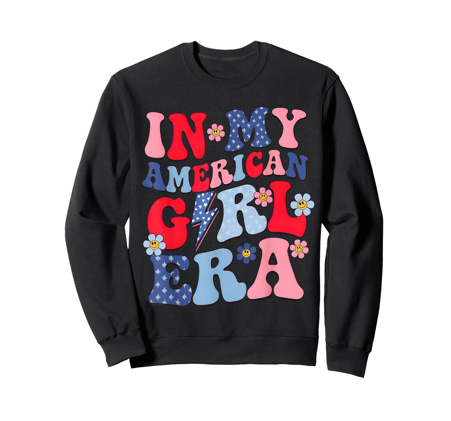 In My American Girl Era 4th Of July Patriotic Girl Groovy T-Shirt