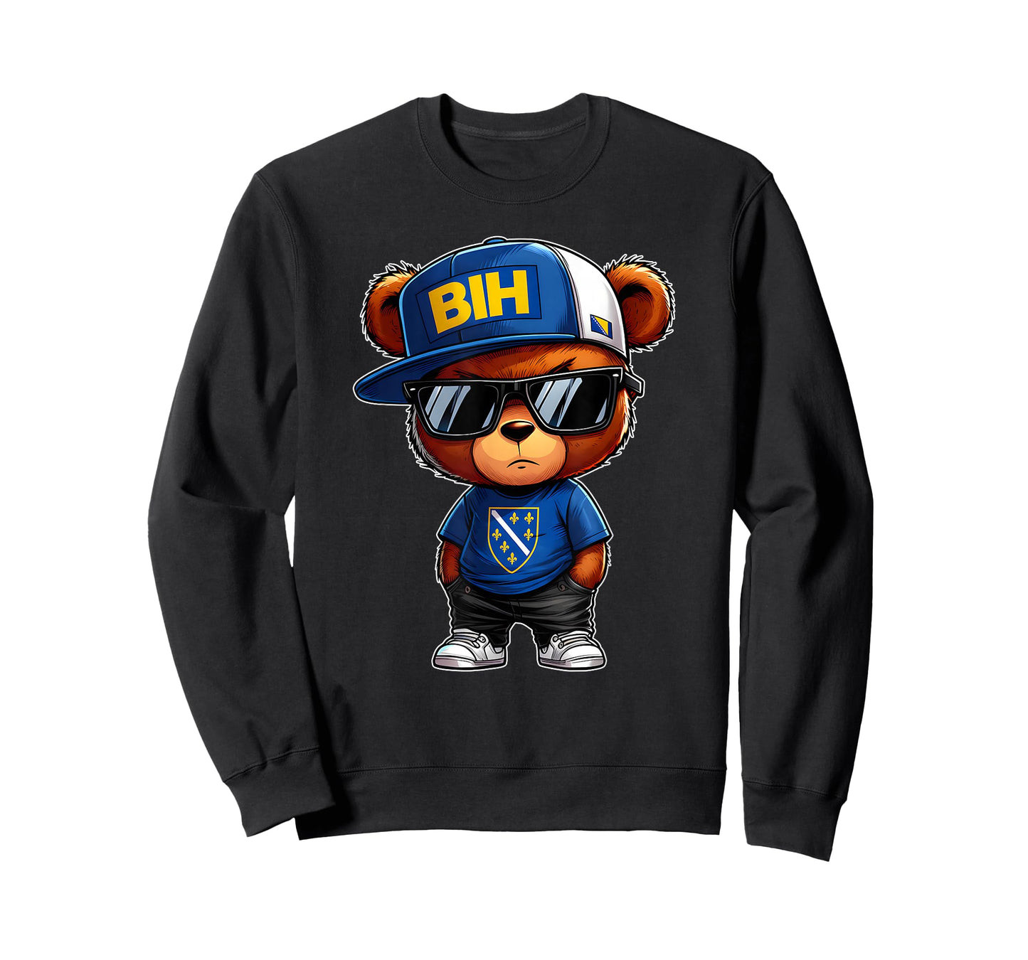 Cute Bosnia and Herzegovina Teddy Bear with Bosnian Flag BiH T-Shirt