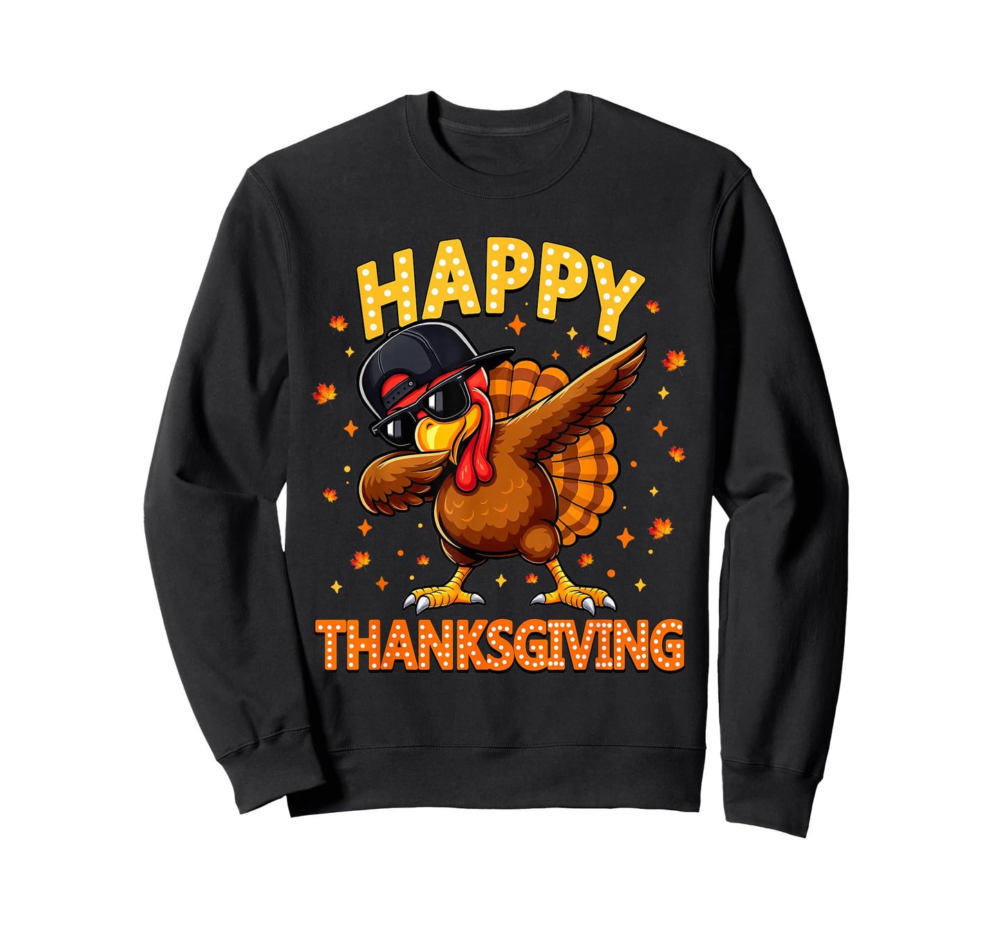 Happy Thanksgiving Funny Dabbing Turkey Thankful Fall Autumn T-Shirt