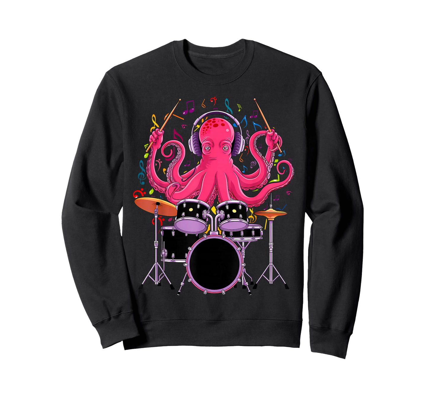 Funny Octopus Playing Drums for Drummer T-Shirt