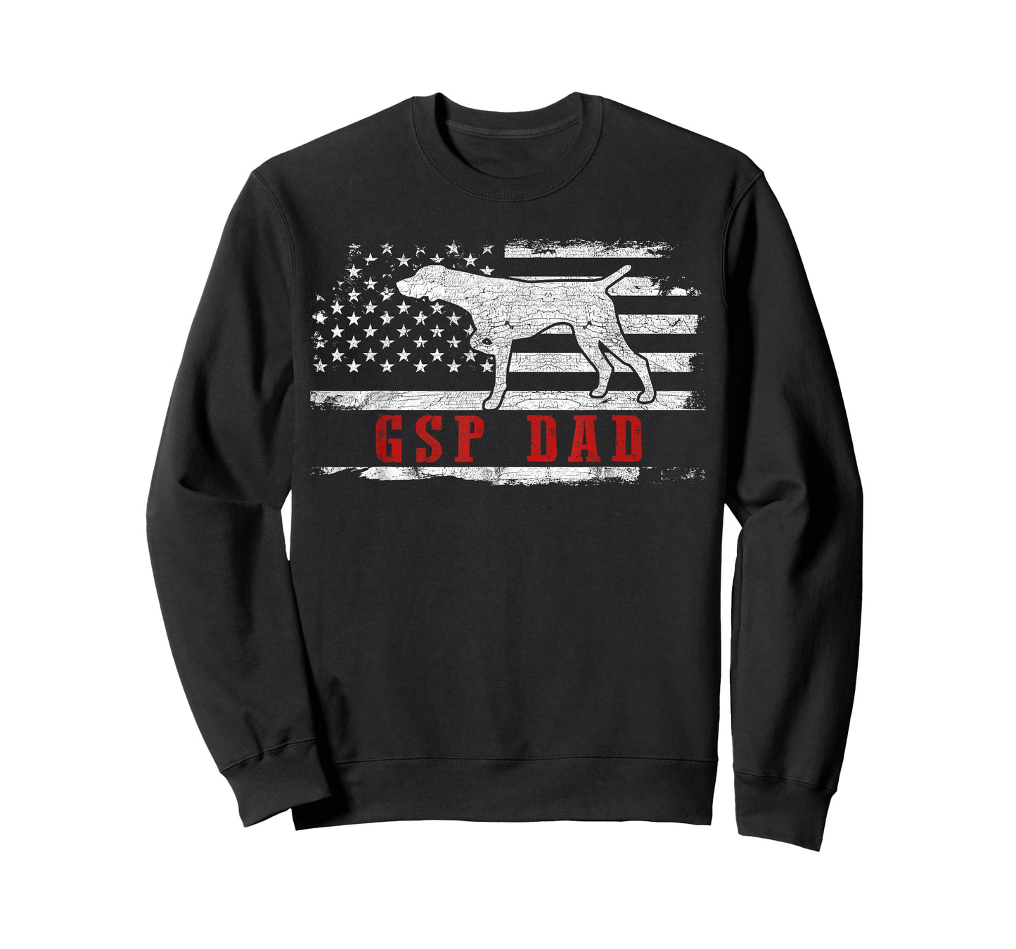 GSP Dad American Flag German Shorthaired Pointer Dog T-Shirt