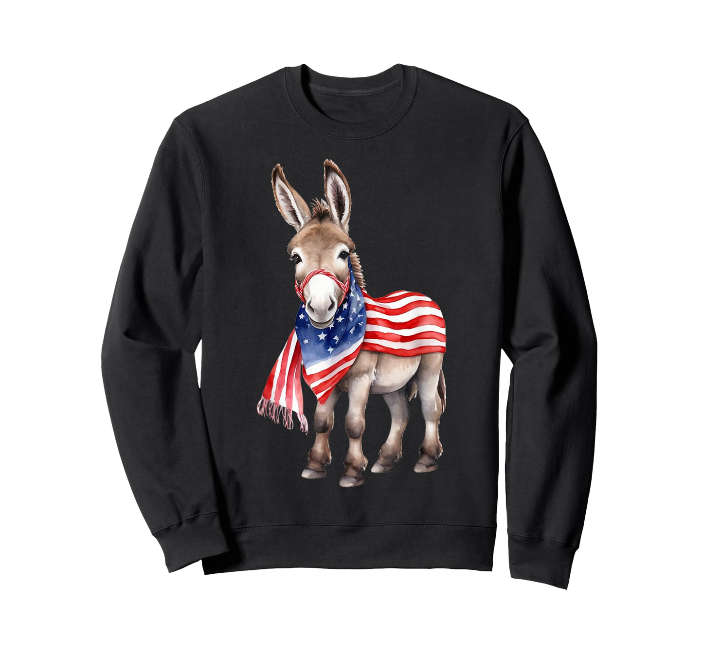 Donkey 4th of July American Flag Donkey Animal Patriotic Women Kids Men T-Shirt