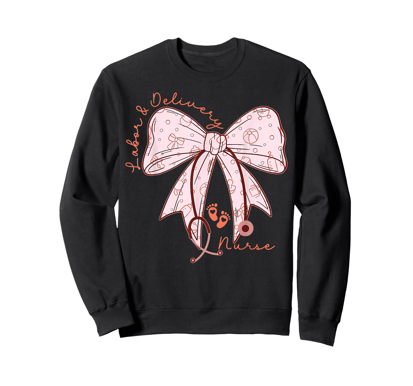 Cute Coquette Bow Labor and Delivery Unit Baby Ob RN Nurse T-Shirt