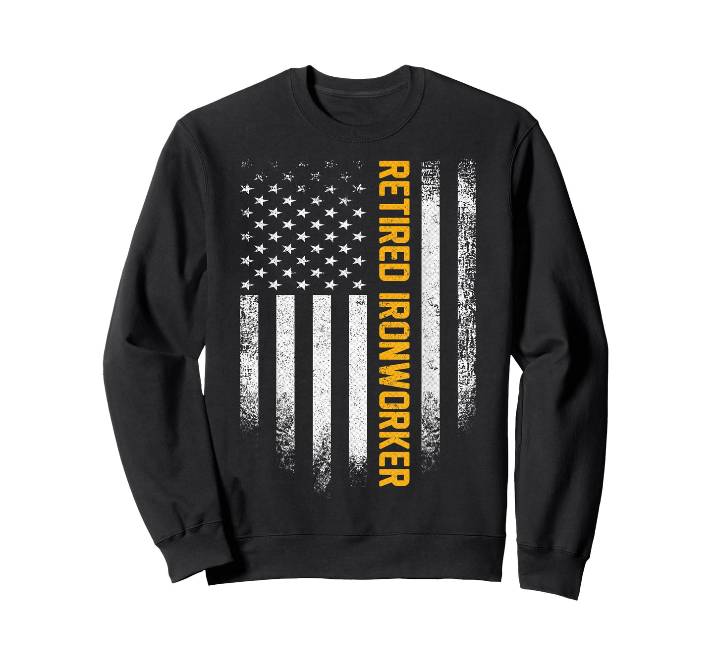 Vintage American Flag Retired Ironworker Funny Iron Worker T-Shirt