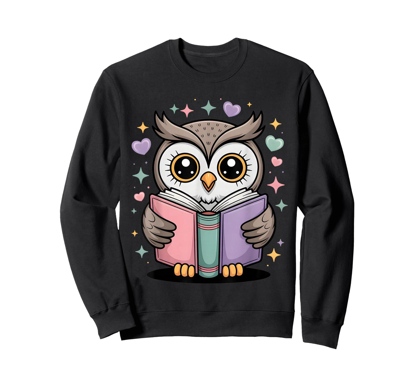 Cute Reading Owl Book Lover Teacher Librarian Bookworm T-Shirt