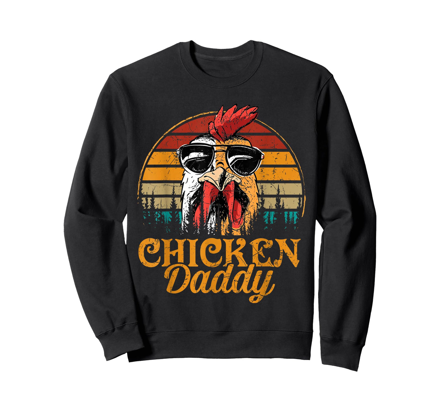 Chicken Daddy Vintage Poultry Farmer Funny Fathers Day Mens T-Shirt