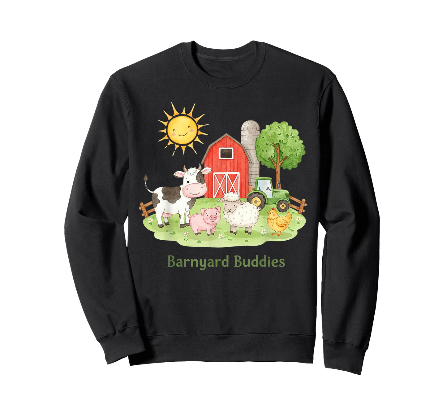 Barnyard Buddies Cute Cow Sheep Pig Hen On The Farm Barnyard T-Shirt