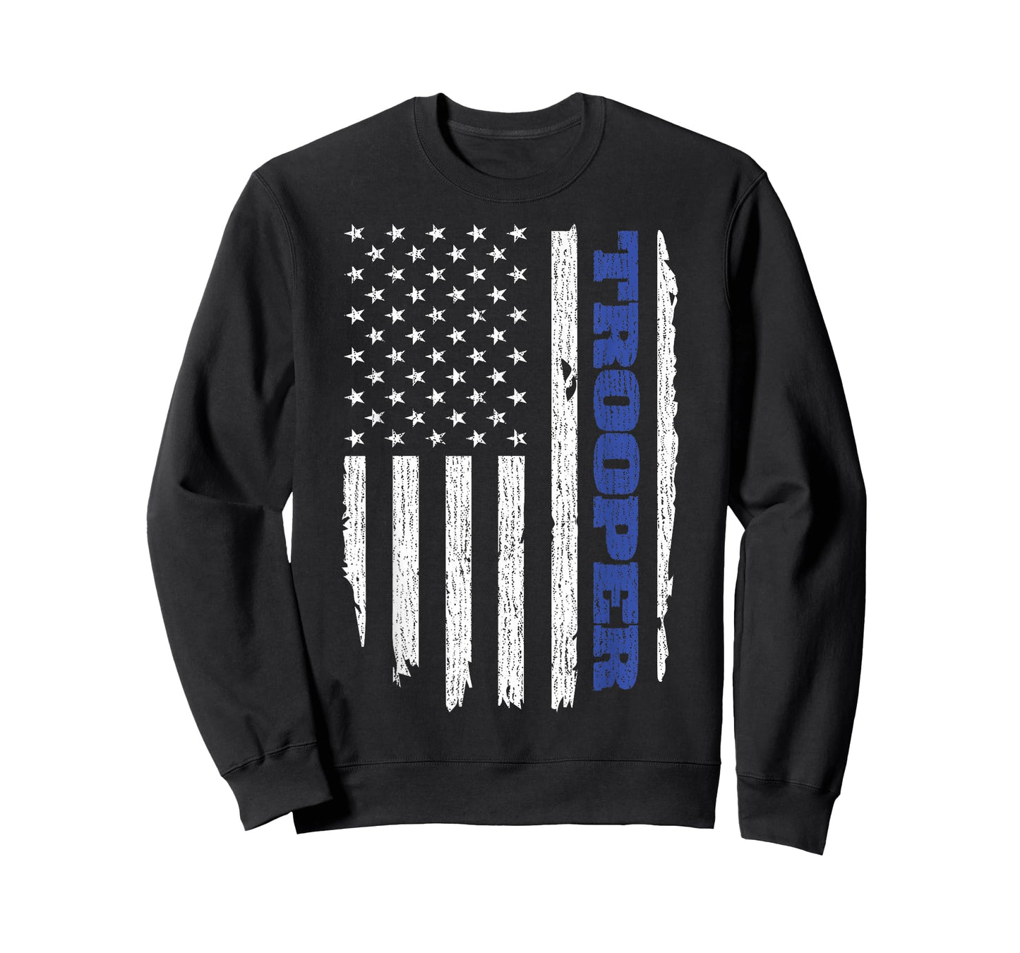 State Trooper Police Thin Blue Line USA Flag T-Shirt
