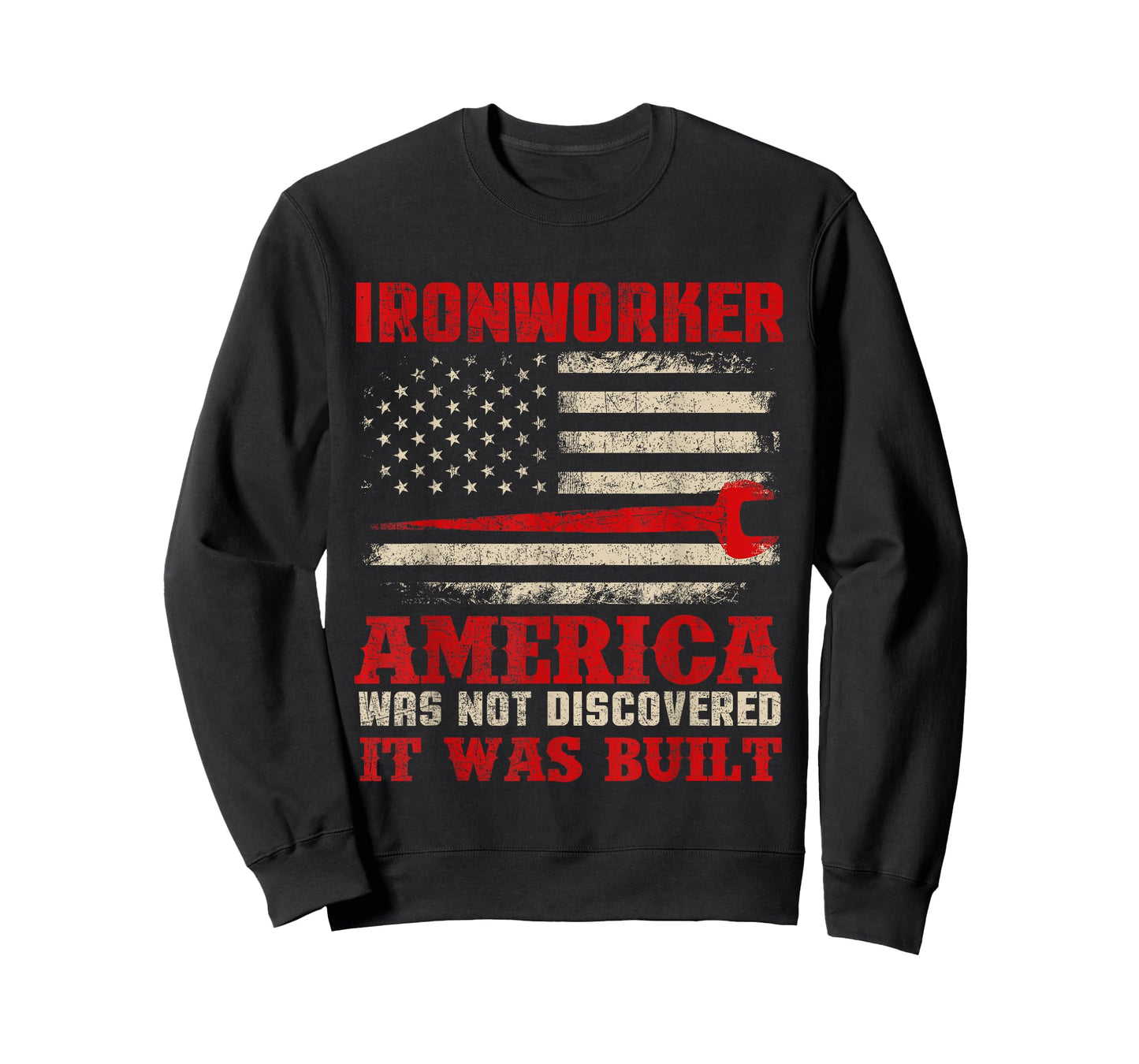 Ironworker - American USA Flag Ironworking Worker Rodbuster T-Shirt