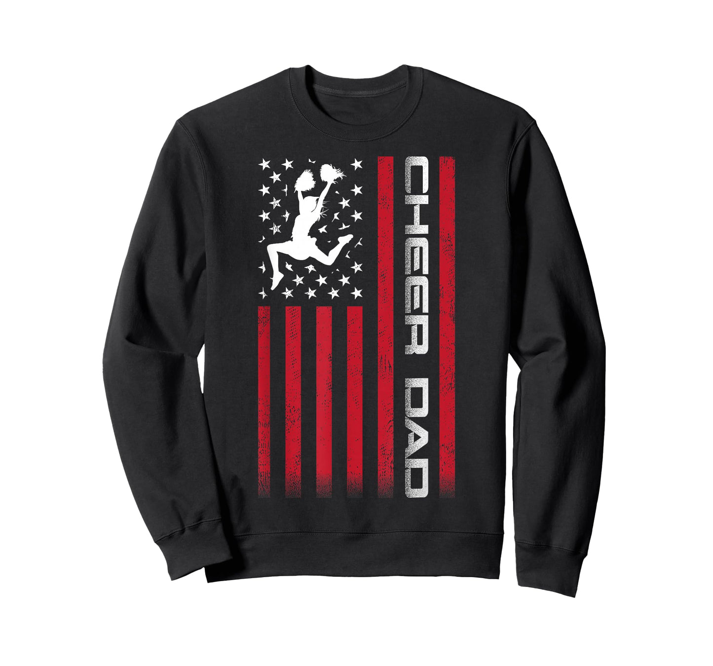 4th of July US Flag Cheer Dad Shirt for Father's Cheer T-Shirt