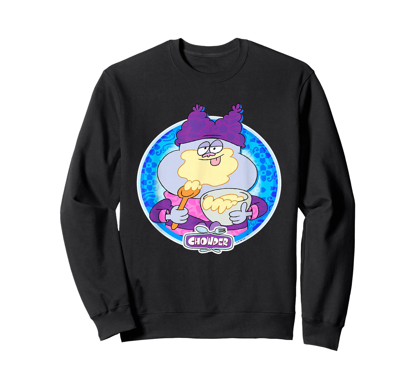 Chowder Licking The Spoon With Bowl Mix Vintage Portrait T-Shirt