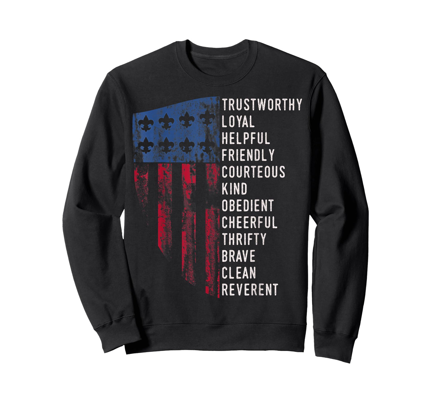 Vintage Scouting Gift | US America Flag Scouting Law T-Shirt