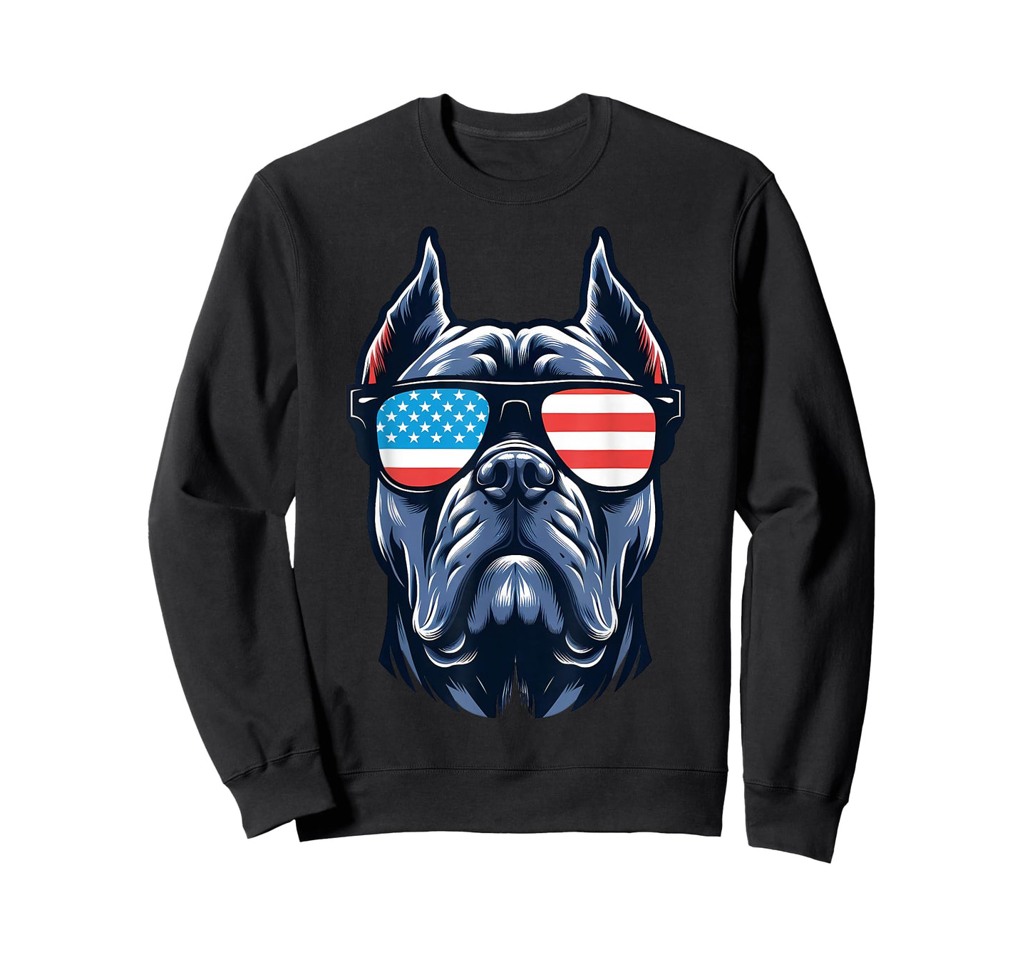 Cane Corso Patriotic American Flag USA Sunglasses Dog Women Kids Men T-Shirt