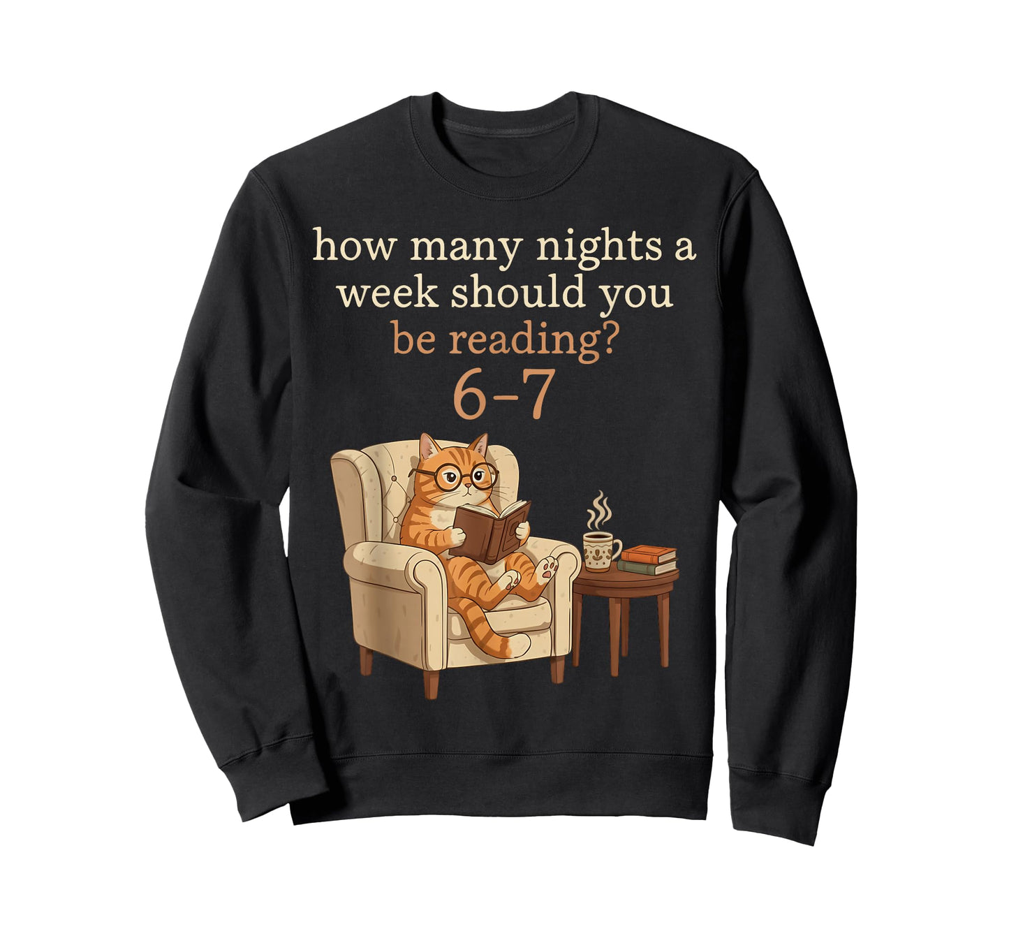 Funny Cat Reading 6-7 Meme English Teacher Book Lover Humor T-Shirt