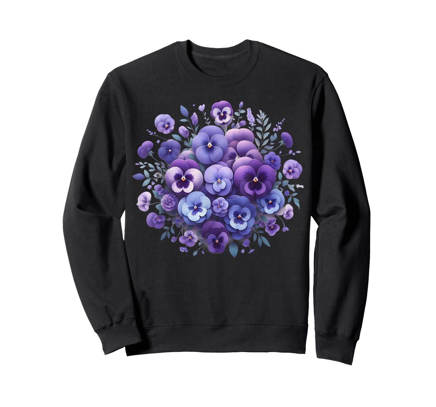 Alzheimer Purple Floral Pansy Dementia Alzheimer's Awareness T-Shirt
