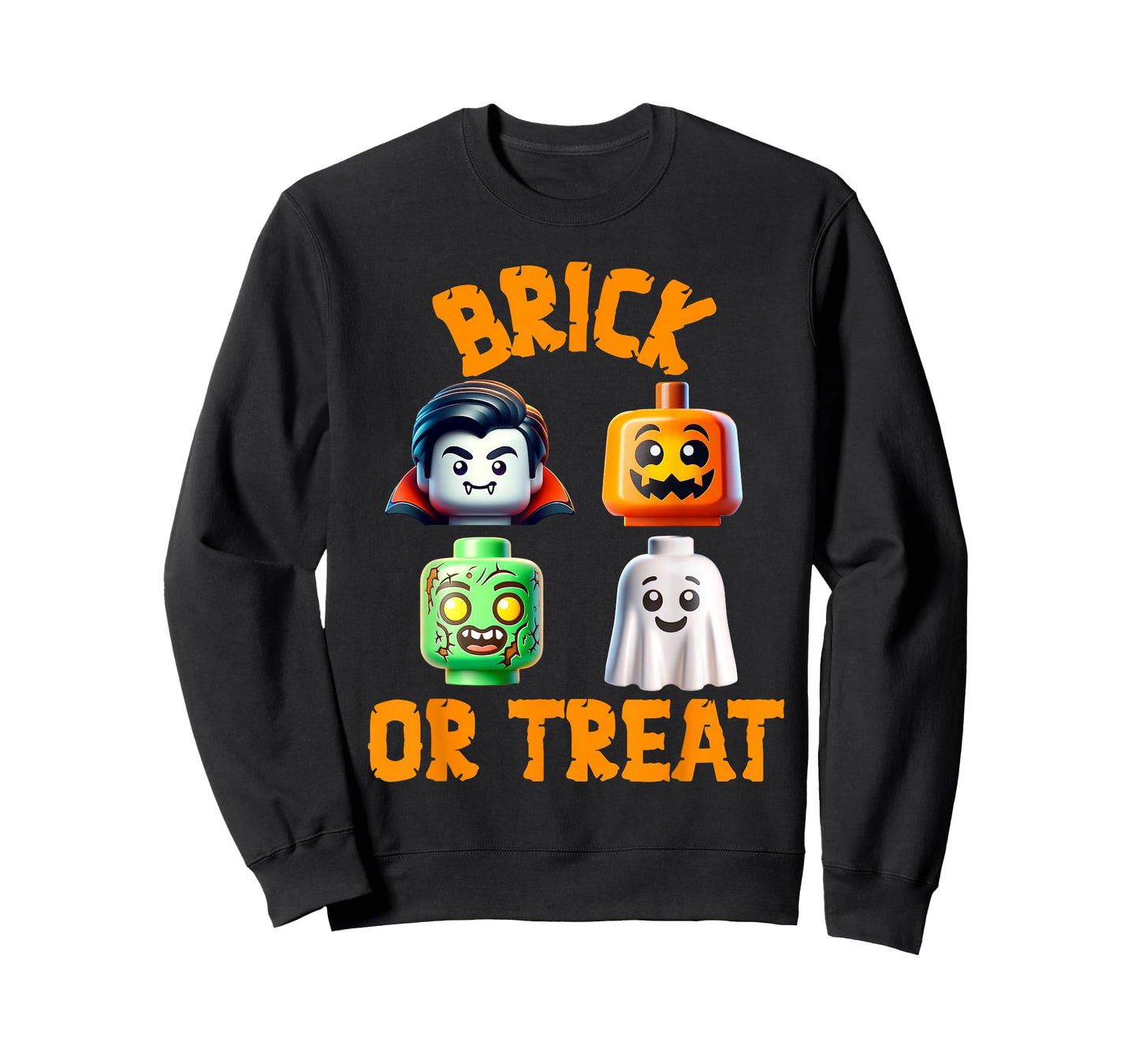 Building Bricks Halloween Costume Brick or Treat Monsters T-Shirt
