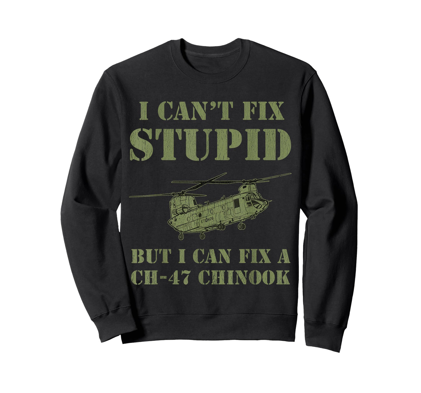 Chinook Helicopter Mechanic Funny Retired Veteran T-Shirt