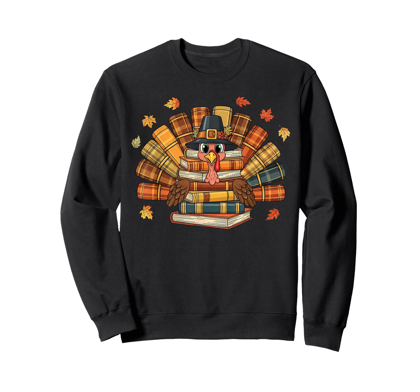 Thanksgiving Turkey Reading Book Fall Season Teacher Costume T-Shirt