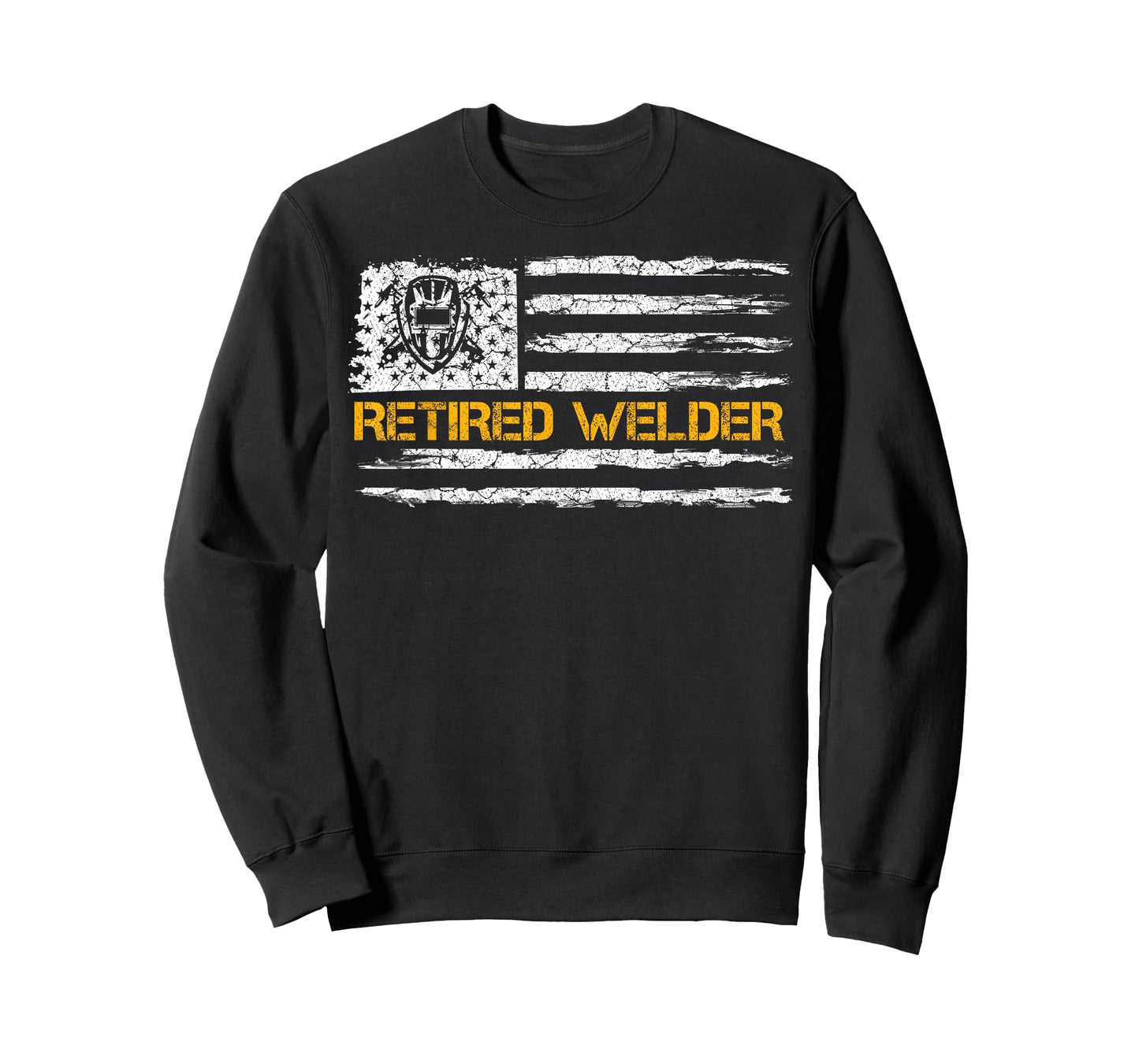 Vintage USA American Flag Retired Welder Retirement Welding T-Shirt