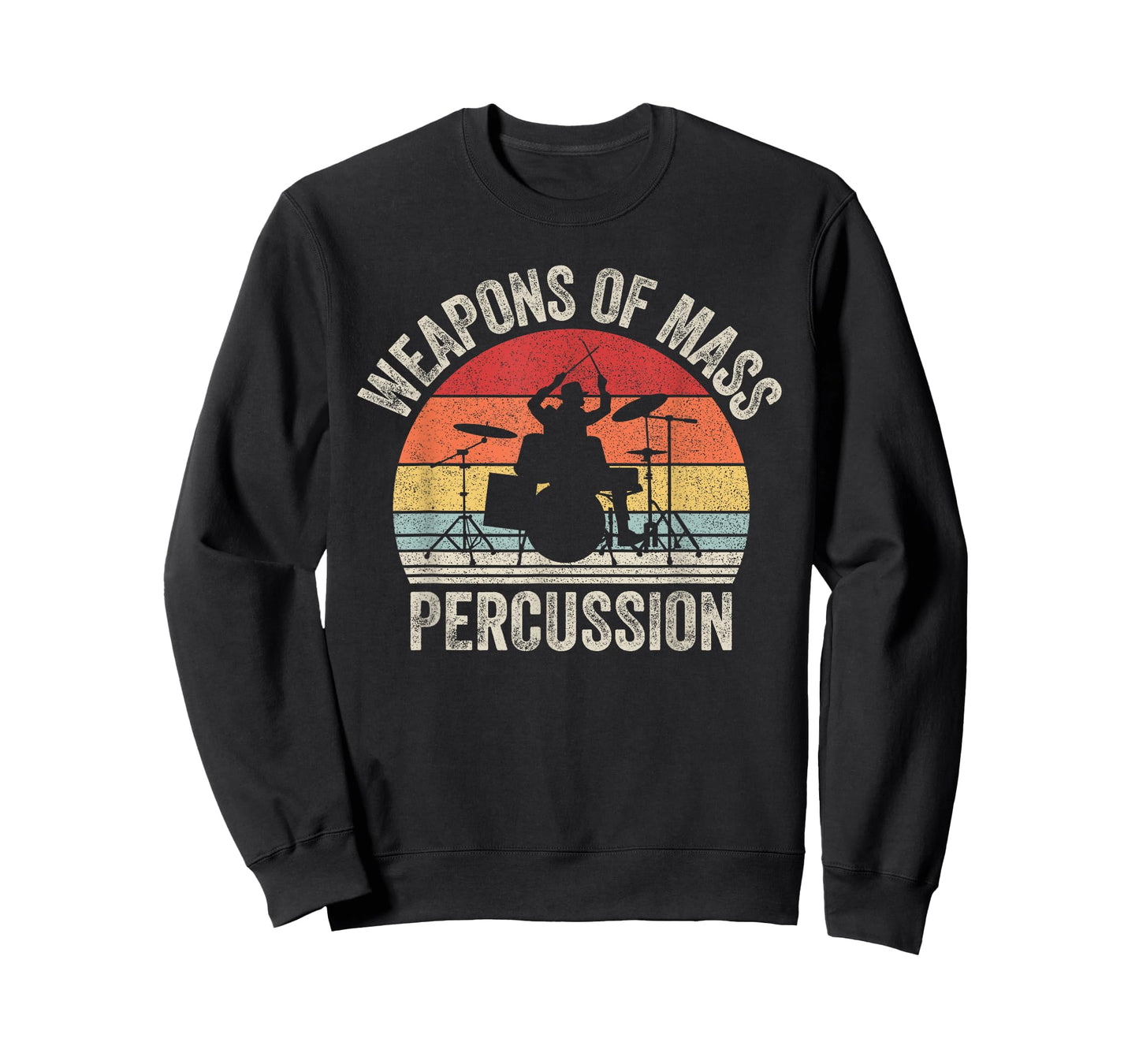 Vintage Retro Weapons of Mass Percussion Drummer T-Shirt