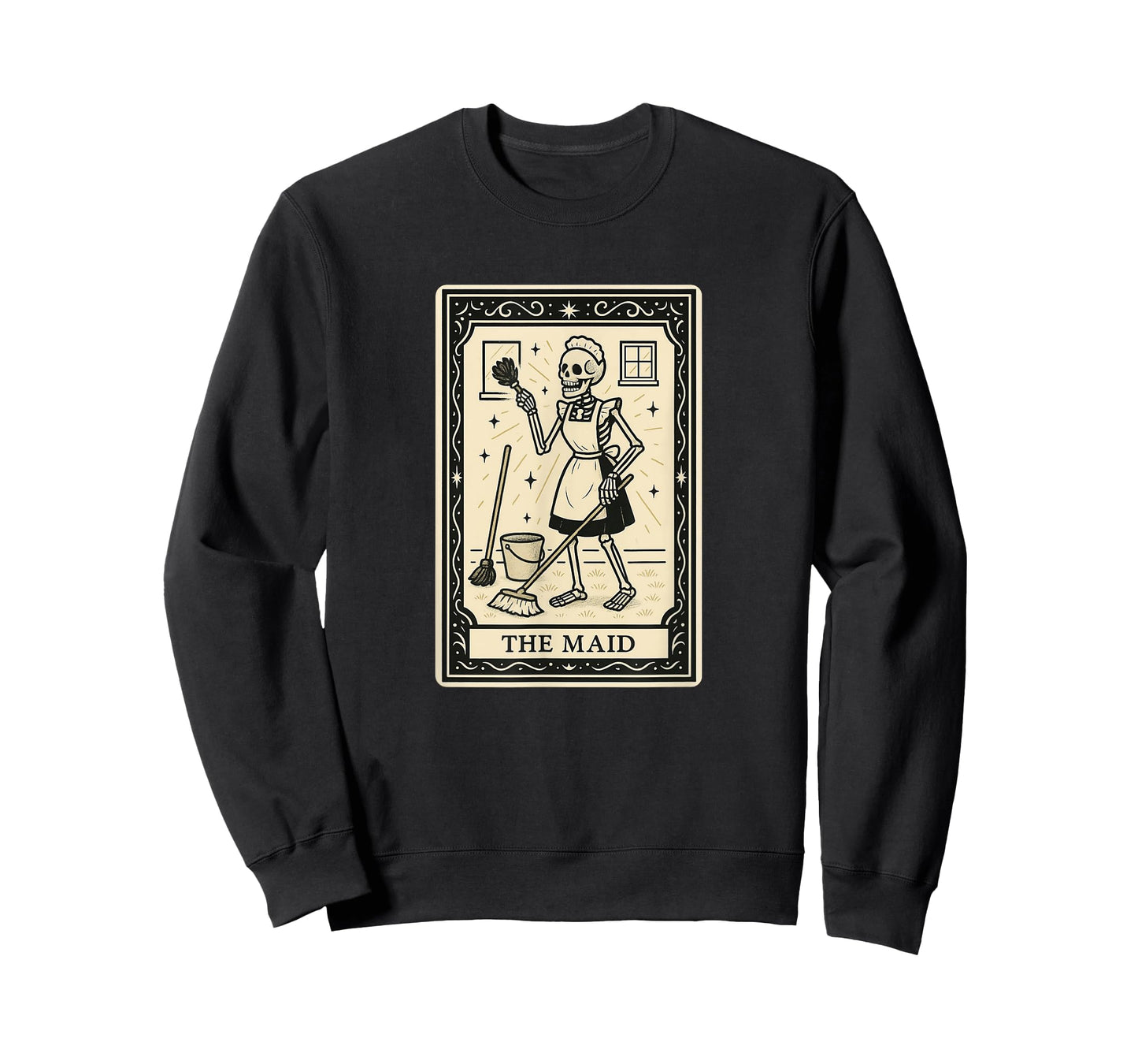 Maid Tarot Card - Halloween Spooky Gothic Cleaning Lady T-Shirt