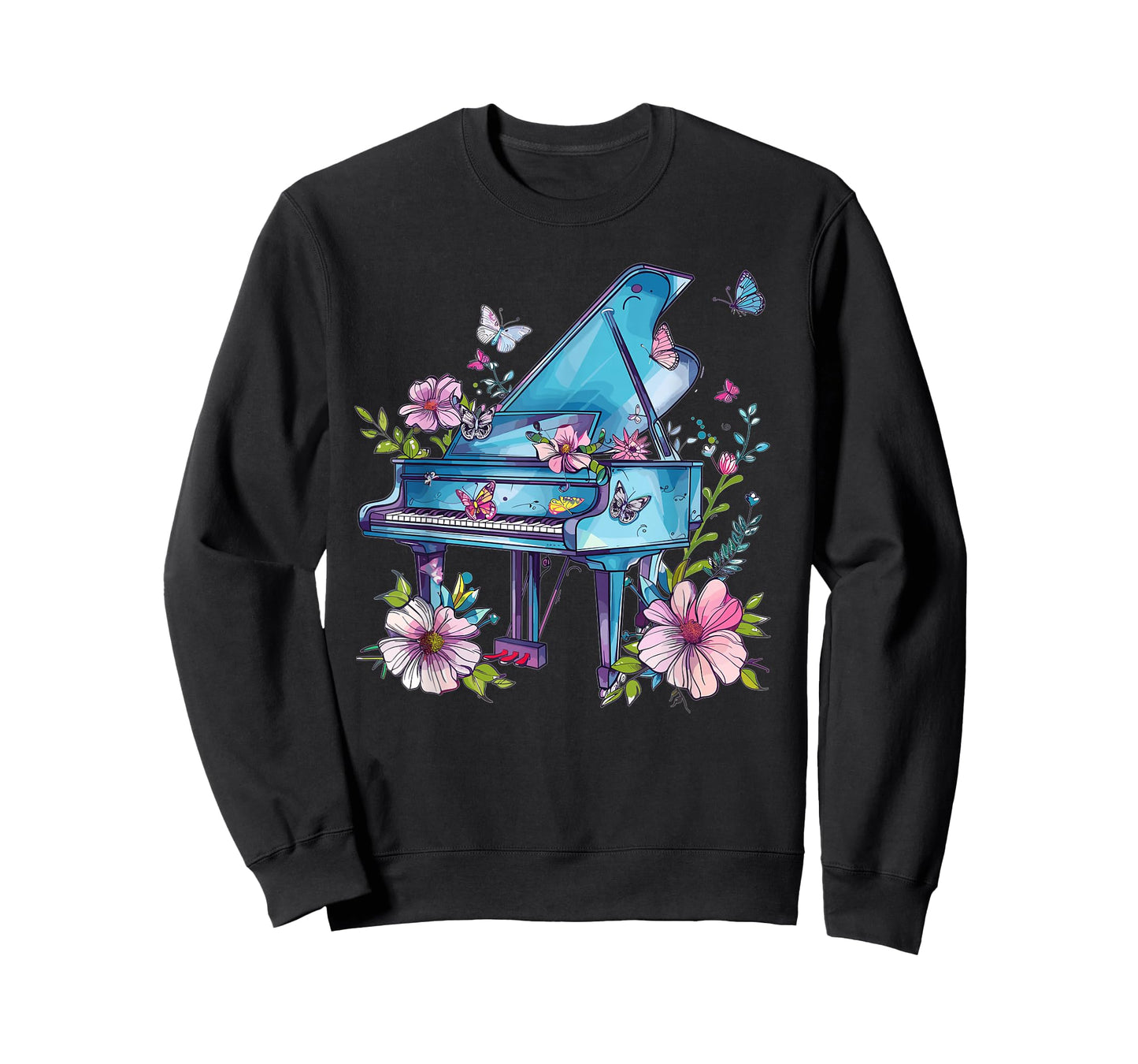 Colorful Piano With Flowers I Music Piano T-Shirt