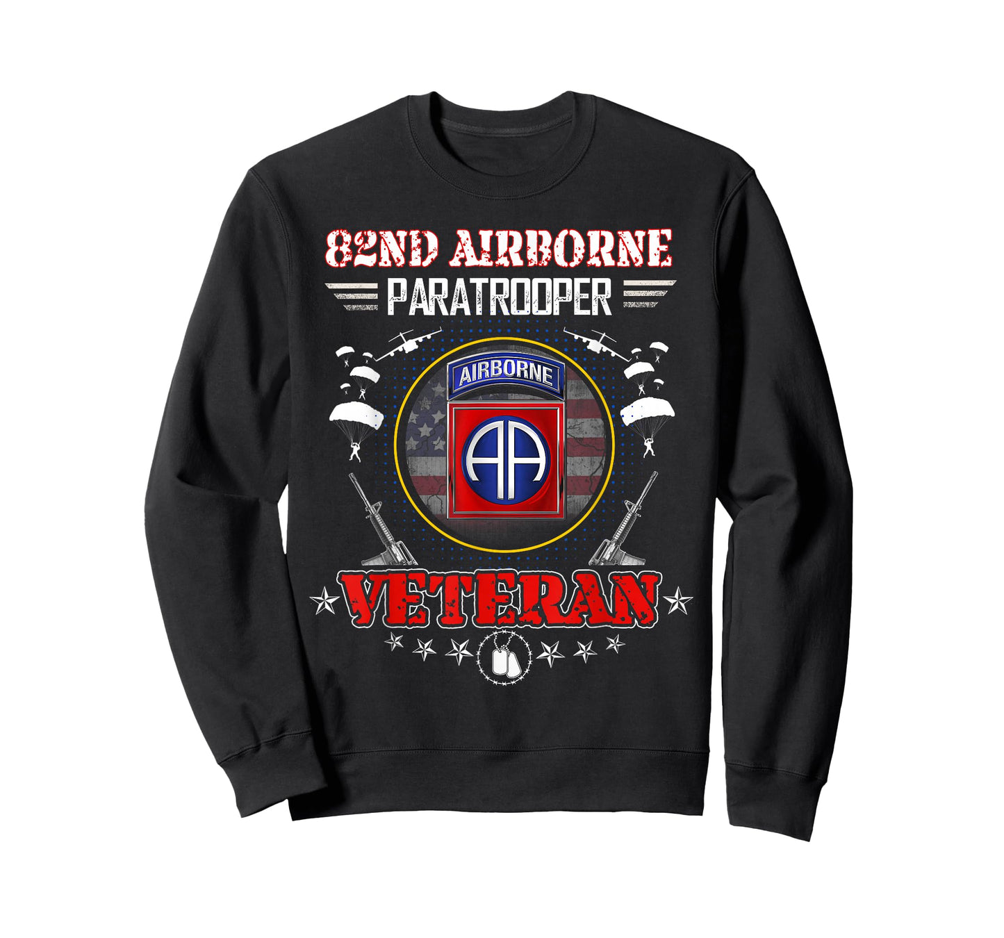 82nd Airborne Paratrooper Veteran Vintage T-shirt Mens T-Shirt
