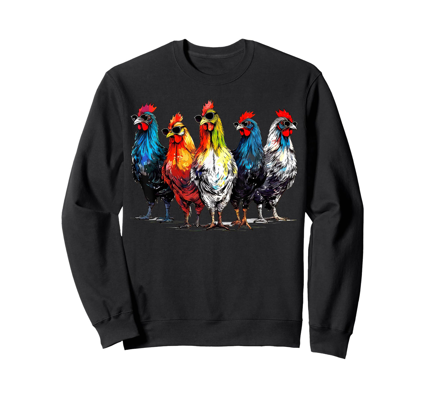 Cool Rooster Wearing Sunglasses Farmer Retro Farm Animals T-Shirt