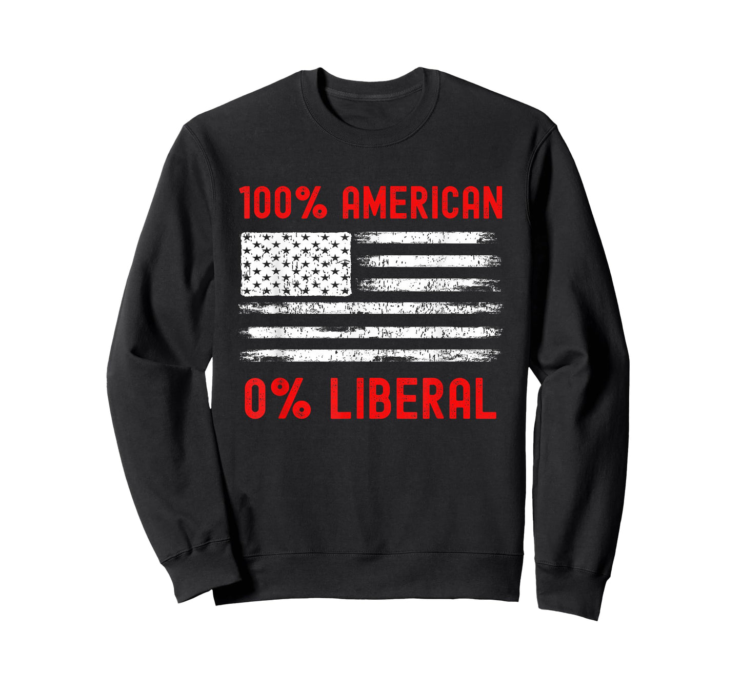 0% Liberal Zero Percent - Proud American - Anti Liberal T-Shirt