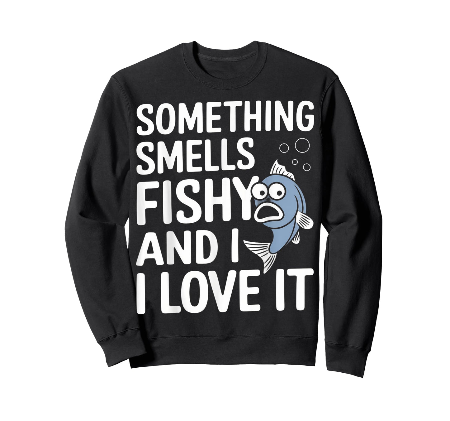Smells Fishy Gift For Fisherman Short Funny Fishing Puns T-Shirt