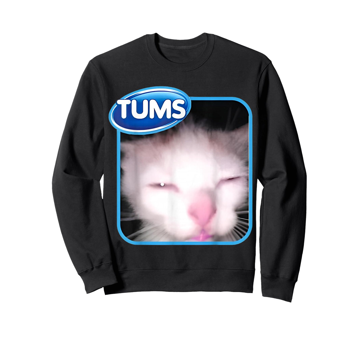 Tummy Ache Tums Meme Cat Graphic T-Shirt