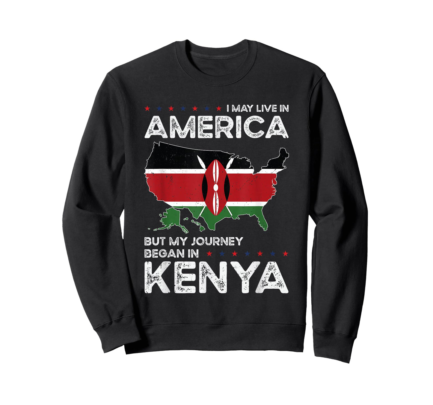 Kenyan American Patriot USA Grown Kenya US Flag T-Shirt