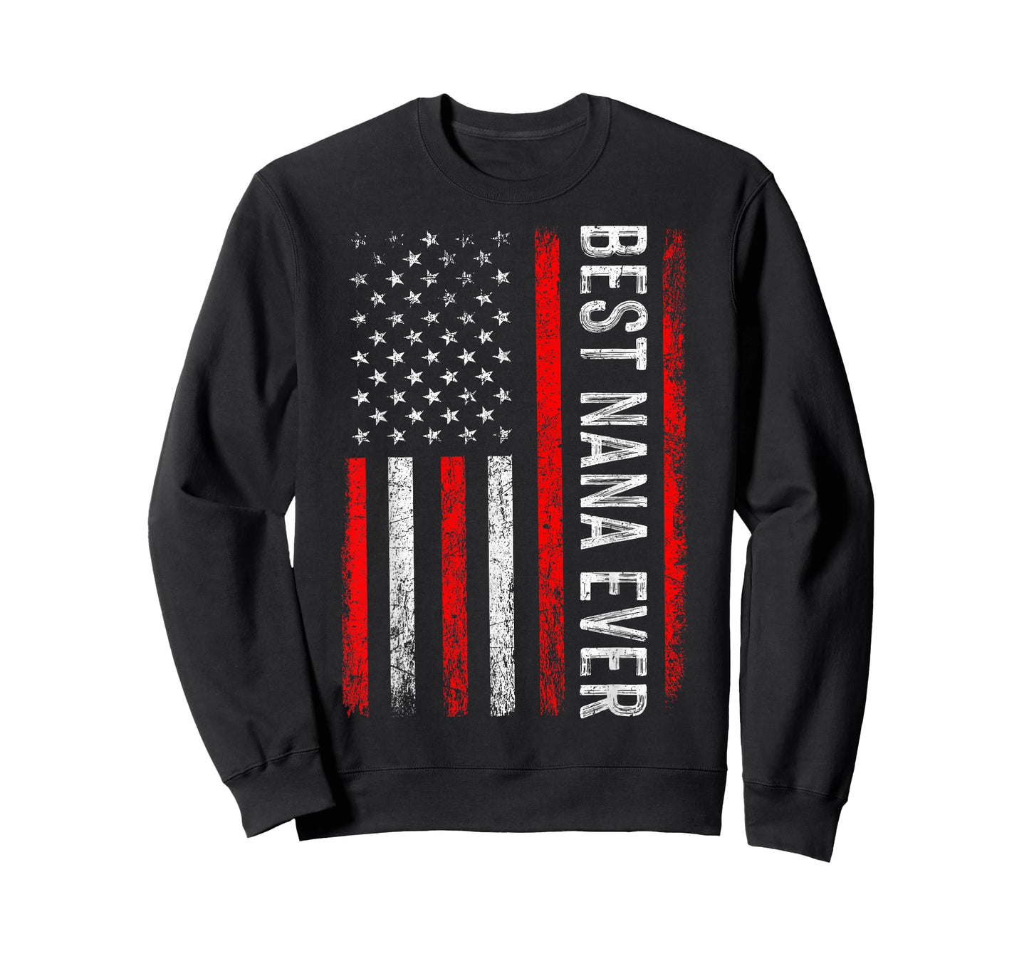 Best Nana Ever USA Flag Patriotic Grandmother 4th of July T-Shirt