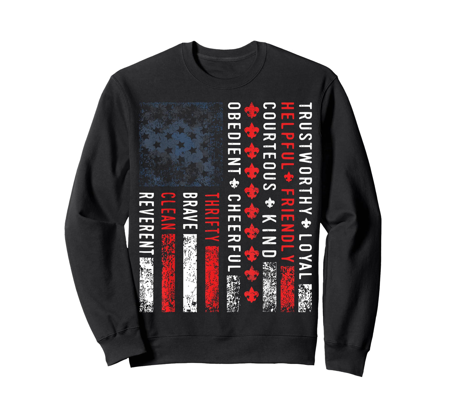 Scouting Law Vintage US America Flag Scouting T-Shirt
